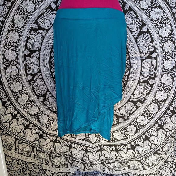 Sociology Faux Wrap Midi Skirt Sz L - Picture 1 of 5